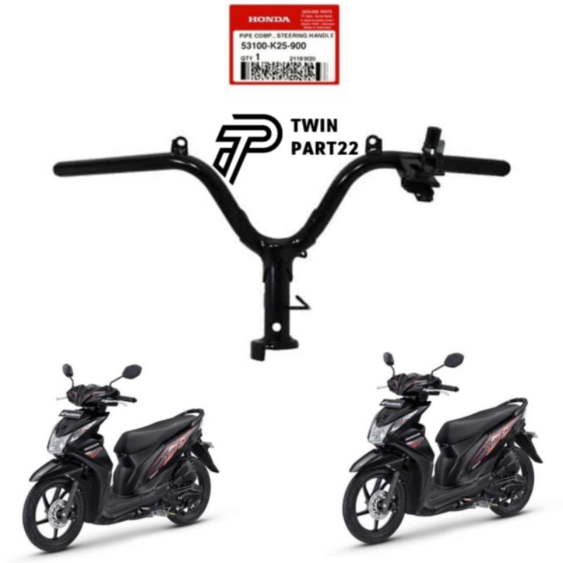 Pipe Comp Steering Handel Stang Setir Stir Honda Beat Fi Tipe Rem Non Cbs 2012 2013 2014 2015 53100-