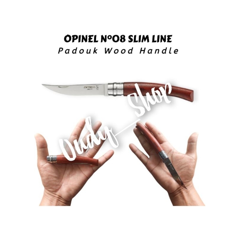 Opinel No. 8 Slim Line Padouk Wood Handle Ultralight