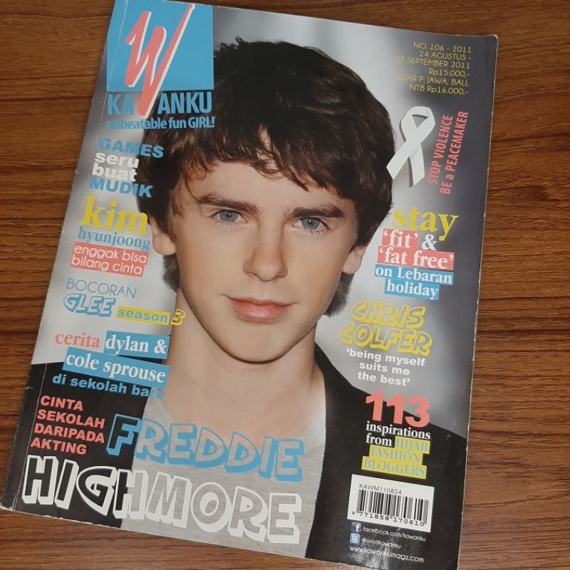 Majalah Kawanku Cover Edisi Freddie Highmore