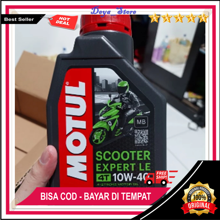 OLI MOTUL SCOOTER EXPERT LE 10W40 1L ORI OLI MOTUL MOTOR MATIC NMAX PCX AEROX VARIO 125 150 ORIGINAL