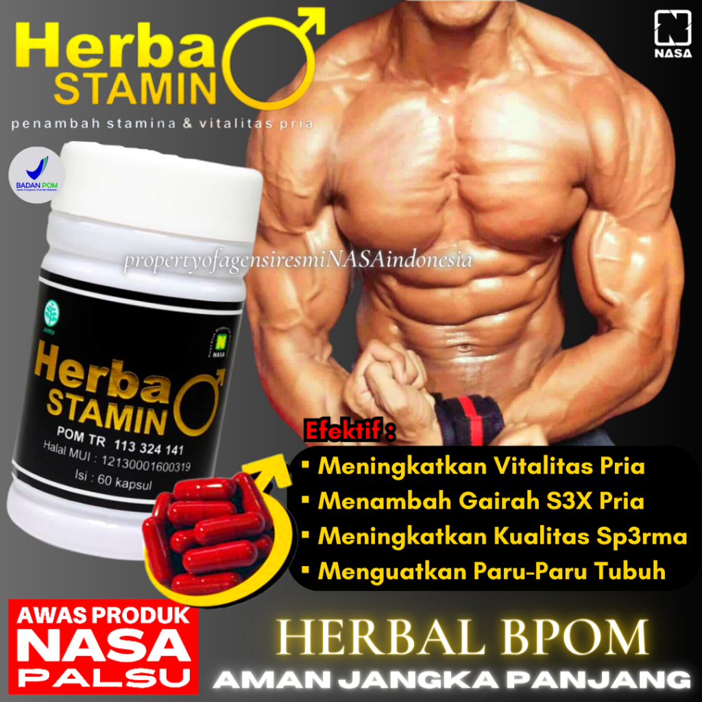 HERBASTAMIN OBAT PENAMBAH STAMINA PRIA OBAT KESUBURAN PRIA BPOM ORIGINAL NASA