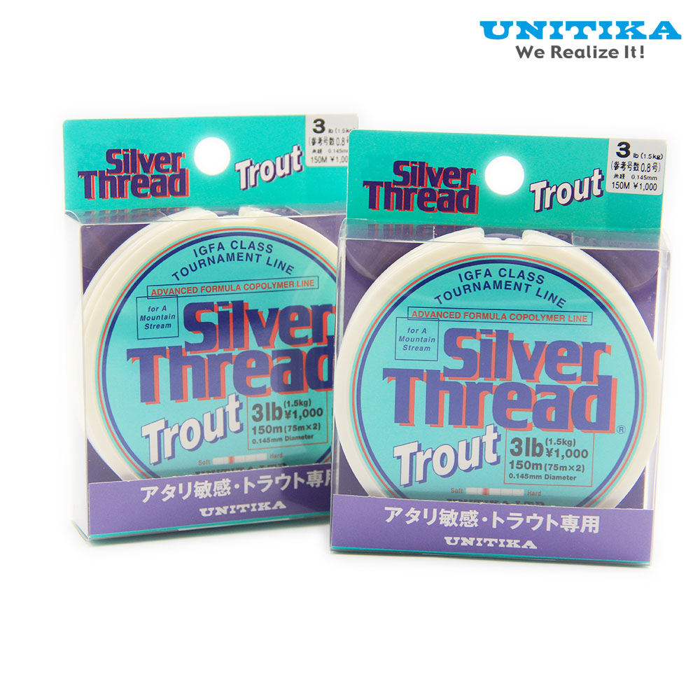 Unitika SILVER THREAD Trout 150m Senar Pancing Benang Nylon