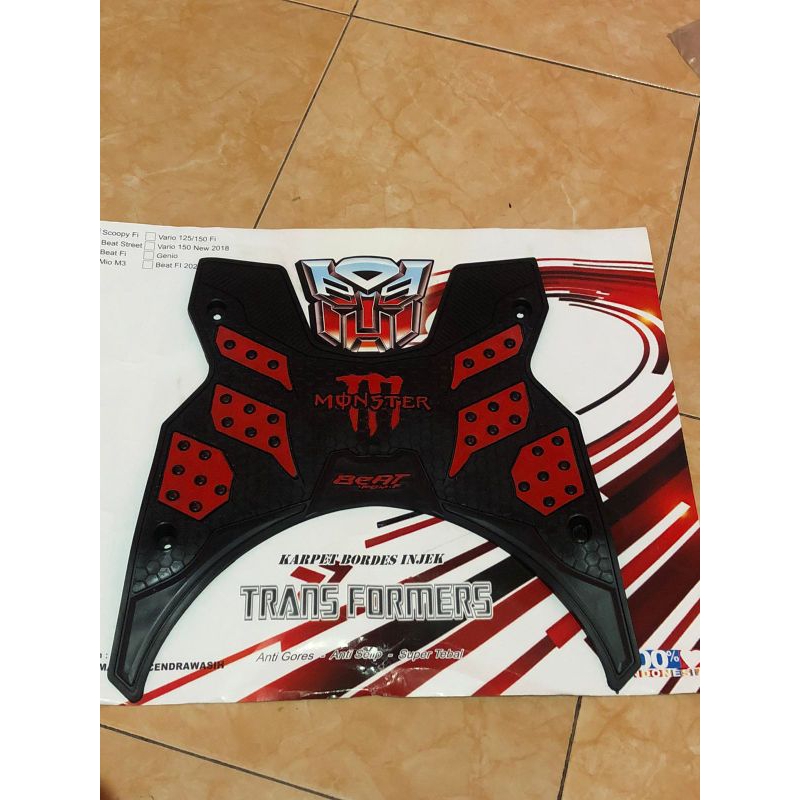 karpet motor beat FI karpet motor beat street pijakan karpet