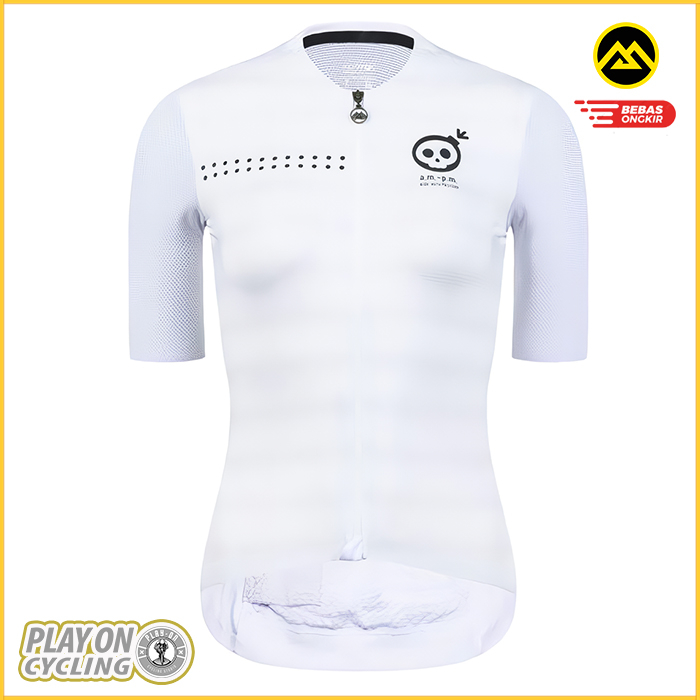 Jersey Sepeda Road Bike Monton Woman Short AMPM White Sepeda Road Bike