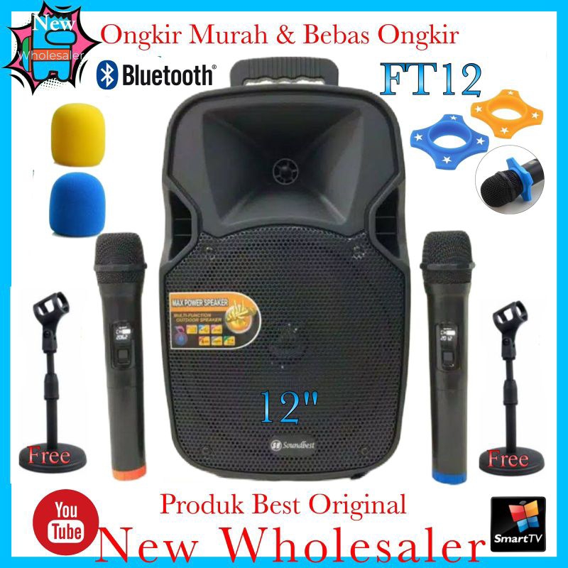 speaker Aktif Soundbest FT12 12Inch portable wireless original