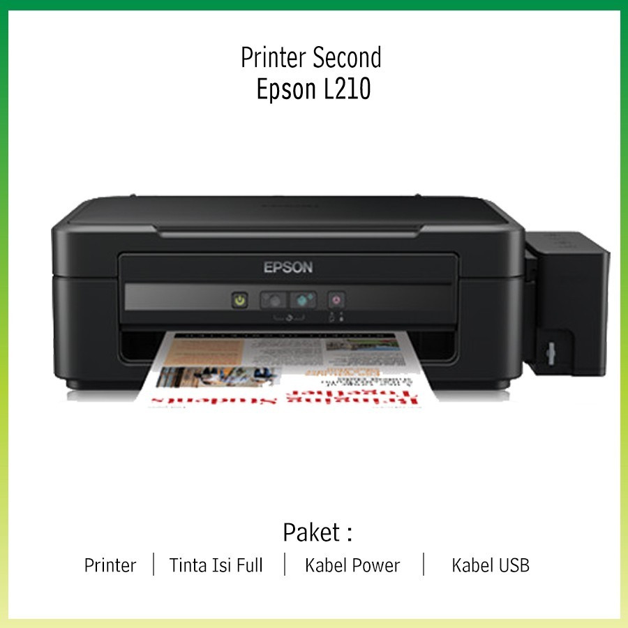 PRINTER SECOND EPSON L210 PRINT SCAN COPY