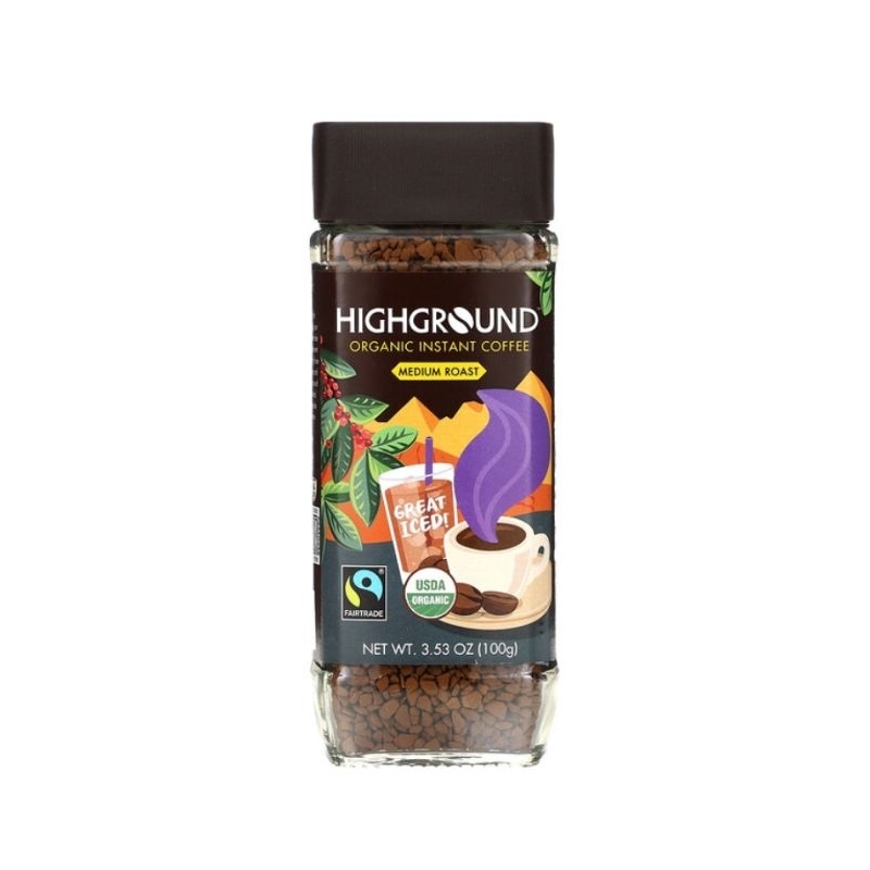 

Highground Coffee Organic Instant Coffee Medium Roast 3.53 oz 100 gr