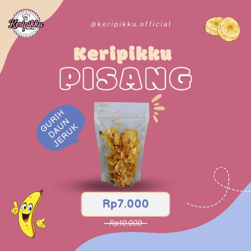 

Keripikku Pisang Rasa Gurih daun jeruk