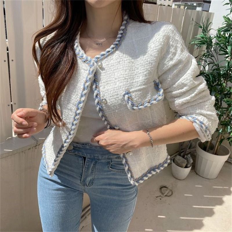 jisoo braids edge blezer import / outer tweed import