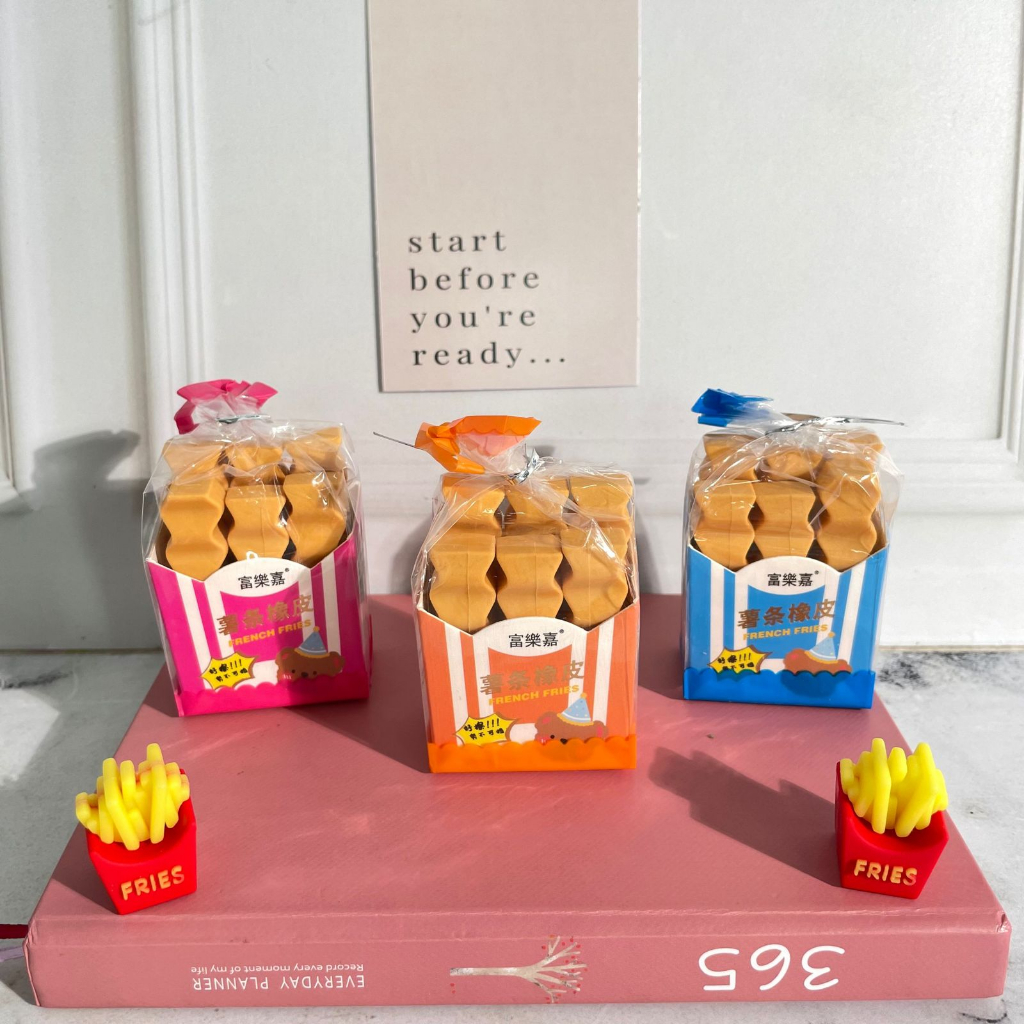 

Penghapus CUTE Kentang Goreng French Fries Stick 1 Box isi 6 PCS MURAH / Eraser bentuk Fries Stik LUCU UNIK Hapusan UNIK Stationary Kekinian ready Grosir dan COD