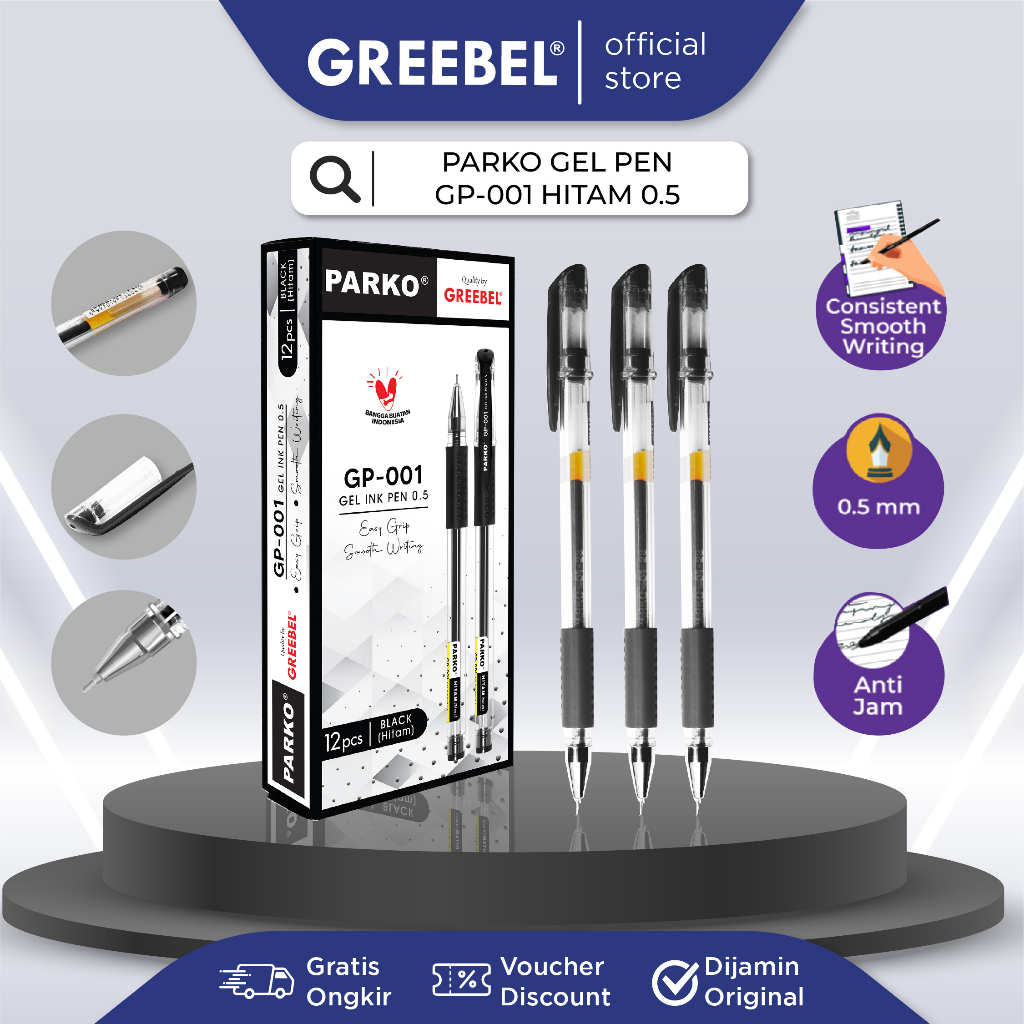 

PULPEN GEL PARKO GP-001 / GEL PEN MURAH PARKO (1 LUSIN)