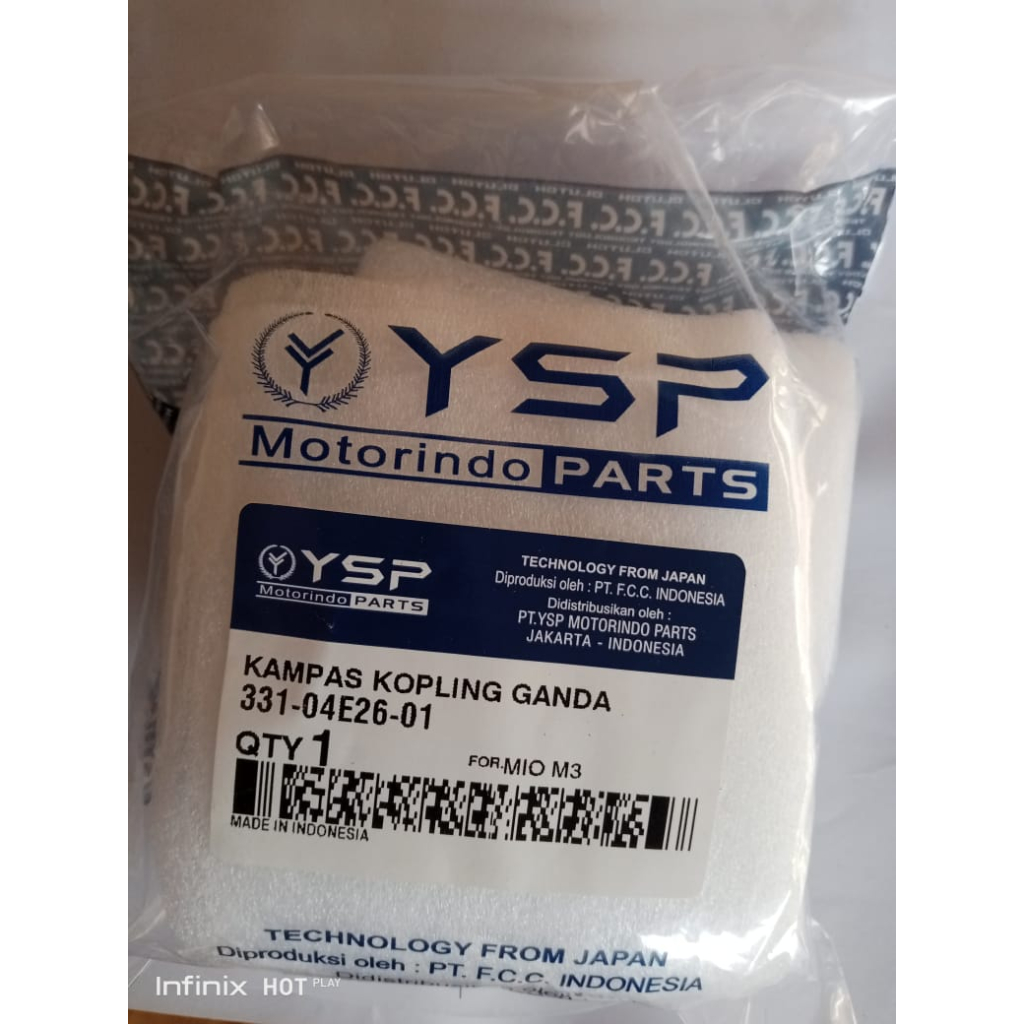 2SX KAMPAS GANDA MIO M3 FCC kampas ganda kopling fcc MIO M3 ORIGINAL BERGARANSI