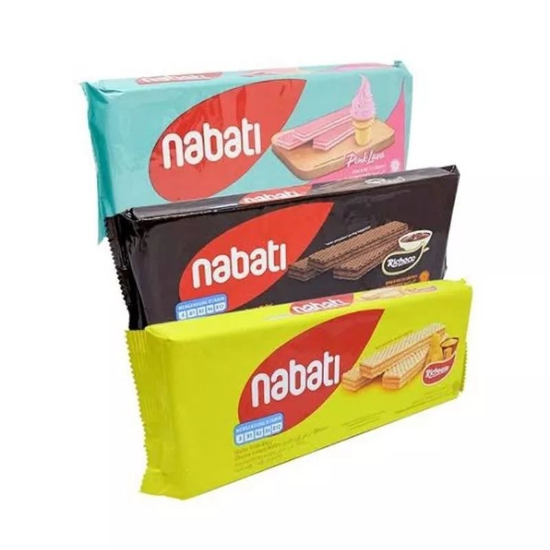 

Wafer Nabati Richeese Keju Richoco Coklat Pink Lava 110 gram | Snack Hajatan