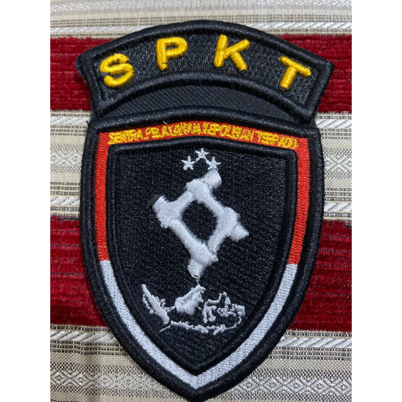 Logo SPKT bordir timbul atribut polri