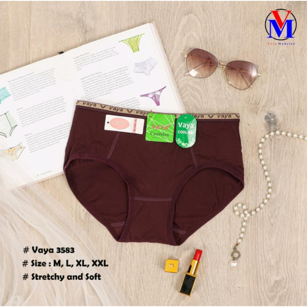 1 LUSIN | Celana Dalam Wanita VAYA 3583 / CD Dalaman Perempuan Super Soft Warna LEMBUT
