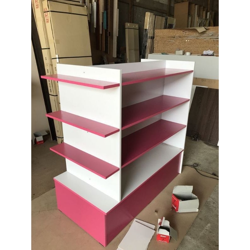 Display rak toko kosmetik bisa request warna