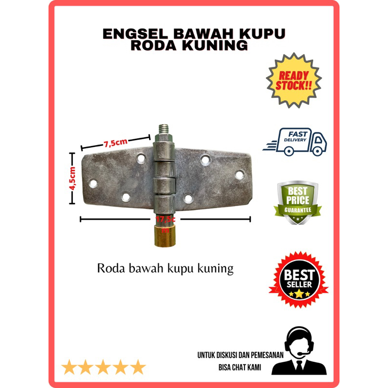 Engsel bawah pintu garasi Roda bawah kuning pintu garasi pintu lipat