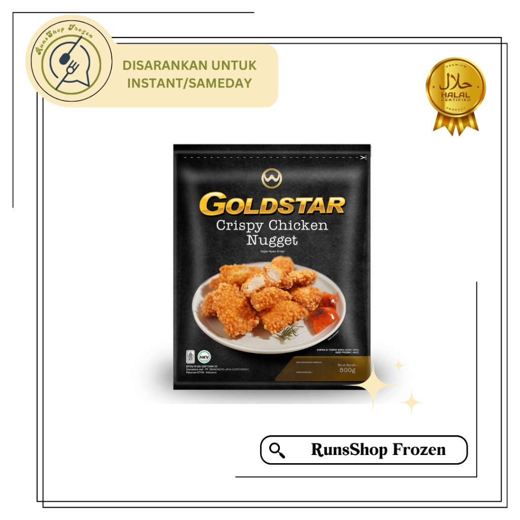 

HALAL Goldstar Chicken Nugget Crispy 500gr