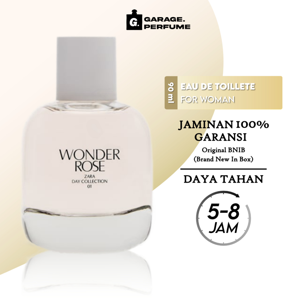 Parfum Zara Wonder Rose Original Singapore | Parfume Wanita EDT 90 ML By Garage Perfume