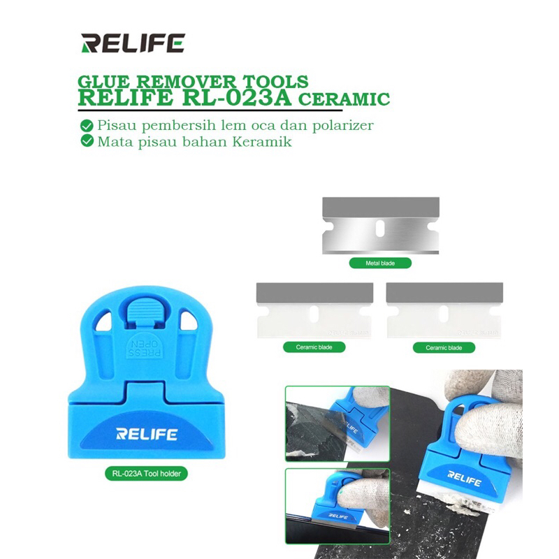 Alat Pembersih Lem OCA & Polarizer LCD HP Merk Relife RL 023A Bahan Keramik