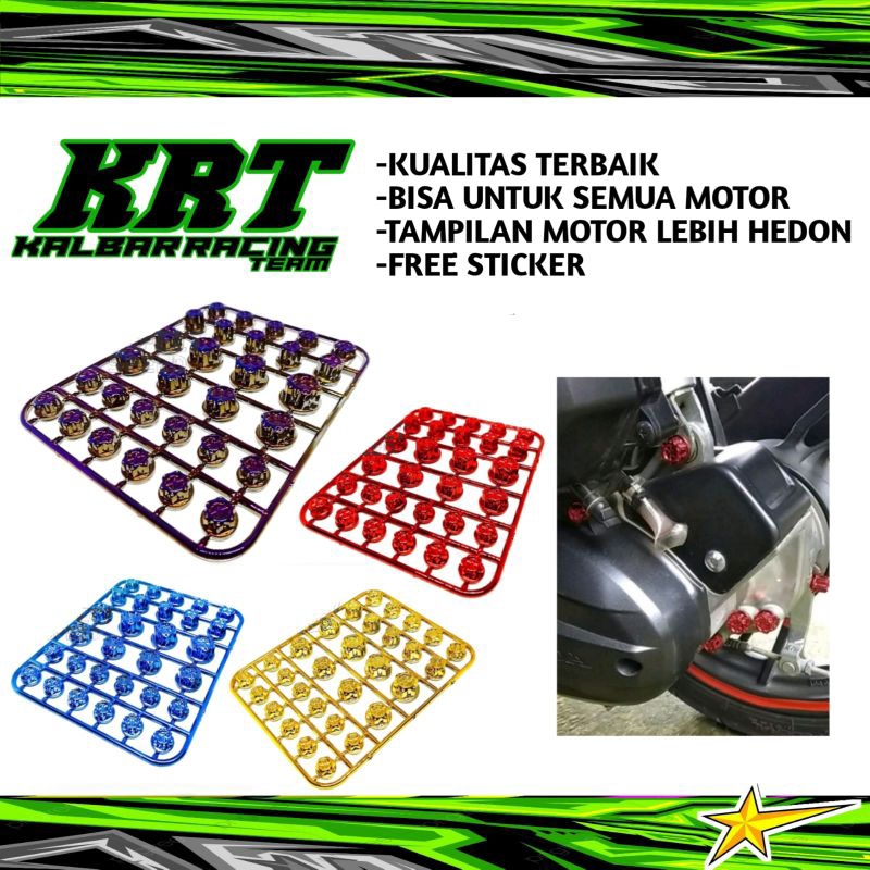 Tutup Baut Variasi Tutup Baut Monel Flower Variasi Motor