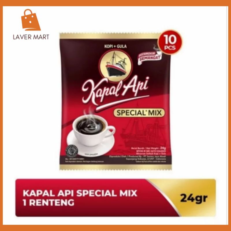 

Kopi Kapal Api Special Mix 1 Renceng 10 Sachet