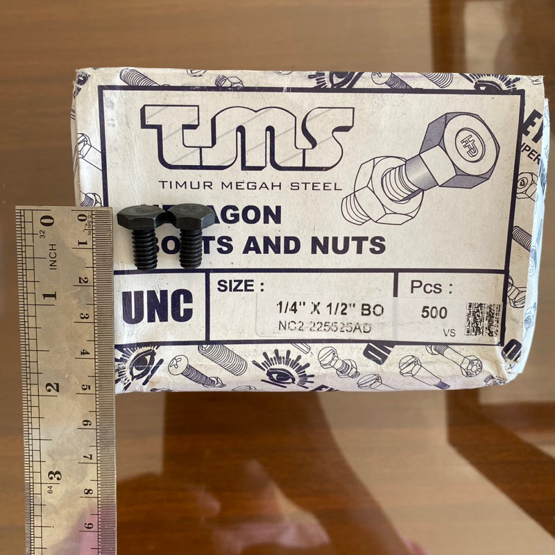 [1 DOS] Baut handle TANPA MUR / TANPA NUTS / pintu harmonika / baut gagang pintu / baut+mur / Baut t