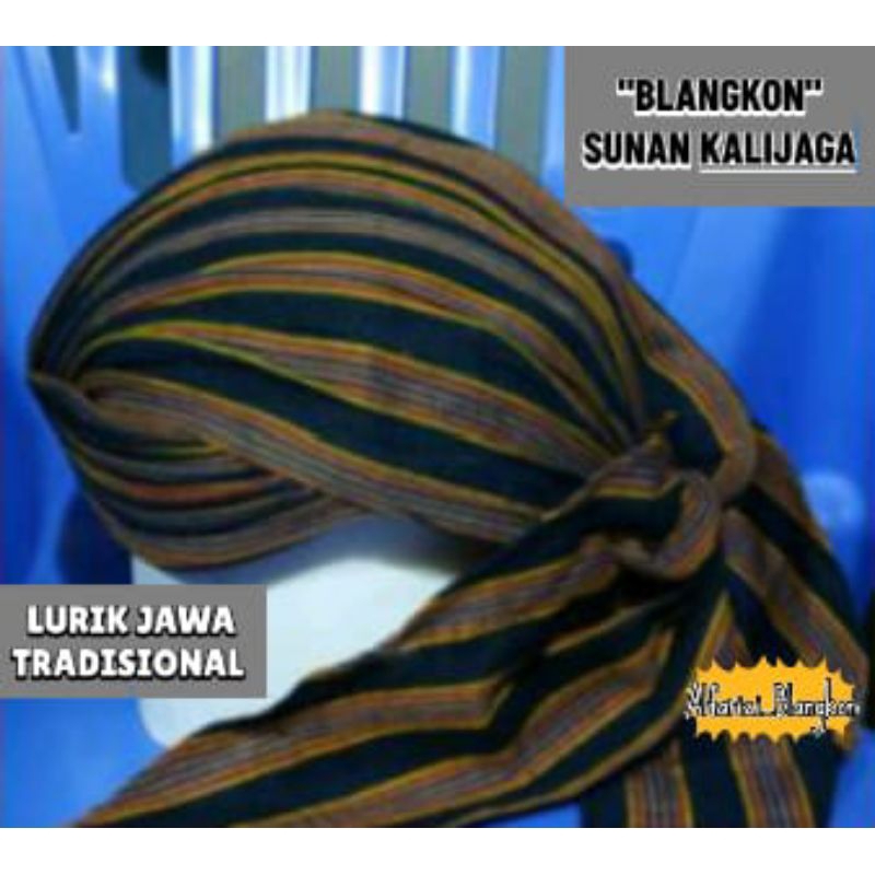 ••BLANGKON LIPAT LURIK "SUNAN KALIJAGA" SLIWIR & JEBEH DAN HIJAU LIST PUTIH DEWASA••