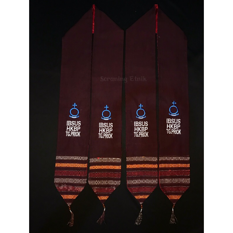 SYAL ULOS BORDIR NAMA / SELENDANG ULOS WISUDA