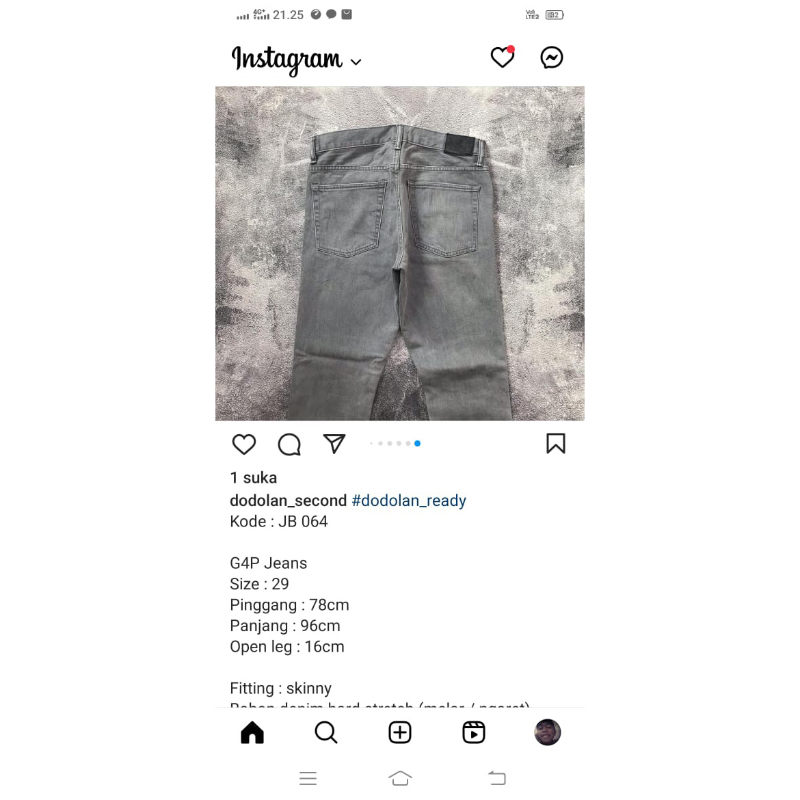 GAP celana jeans pria