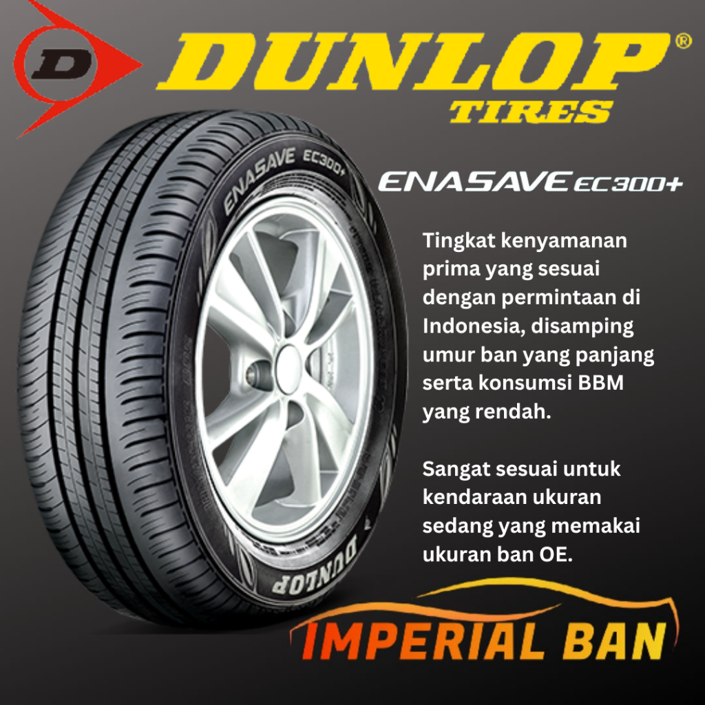 185/70 R14 Dunlop Enasave EC300+ Ukuran Ban Mobil Avanza Xenia