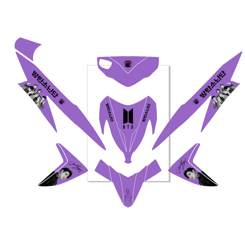decal keren stiker vario 110 motif bts keren full body
