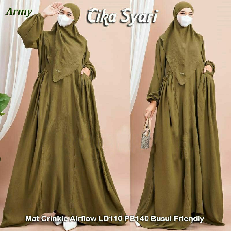 CIKA SYARI SET / GROSIR BUSANA SURABAYA / TERMURAH / TERLARIS / COD BAYAR DITEMPAT / FLASH SALE / PO