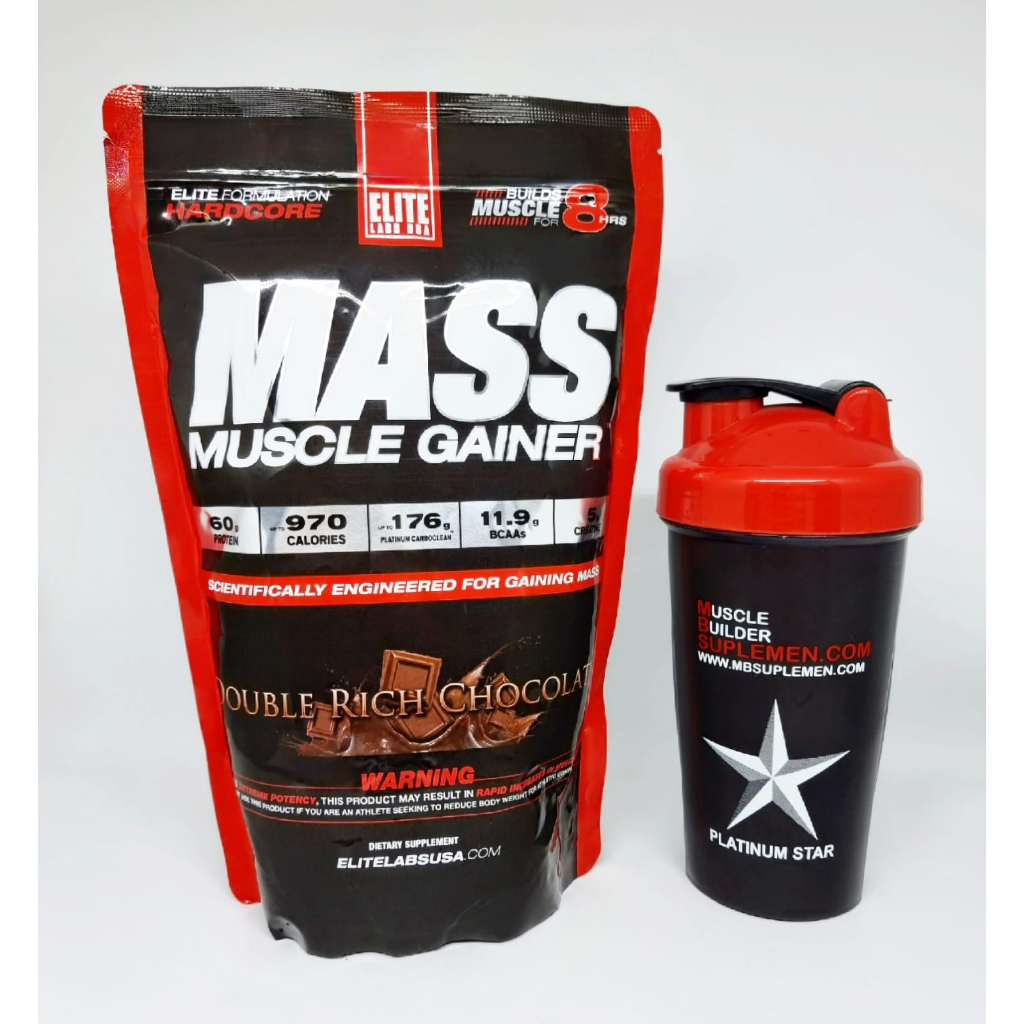 Elite Labs Mass Muscle Gainer 2 lbs Elitelabs Protein Bulk Muscle BPI 2lbs 2lb 20 lb 20lbs 20lb N Ma