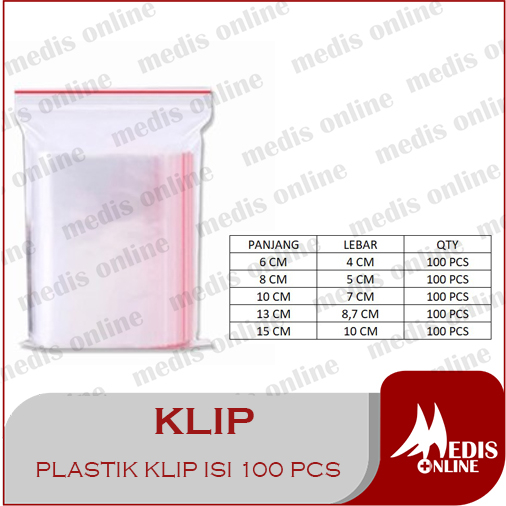 Plastik Klip 13 x 8,7. Klip 13x8,7. Plastik Obat 13 x 8.7 Klip 13x8.7 / Plastik Klip Zip Ziplock Zip