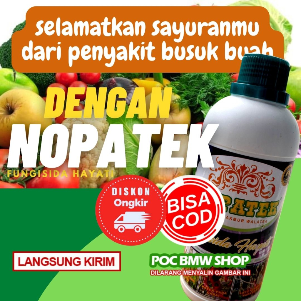 NOPATEK 500ML Fungisida Hayati Obat Patek Cabe Kriting - Obat Pemulihan Daun Cabe Kriting - Obat Ham