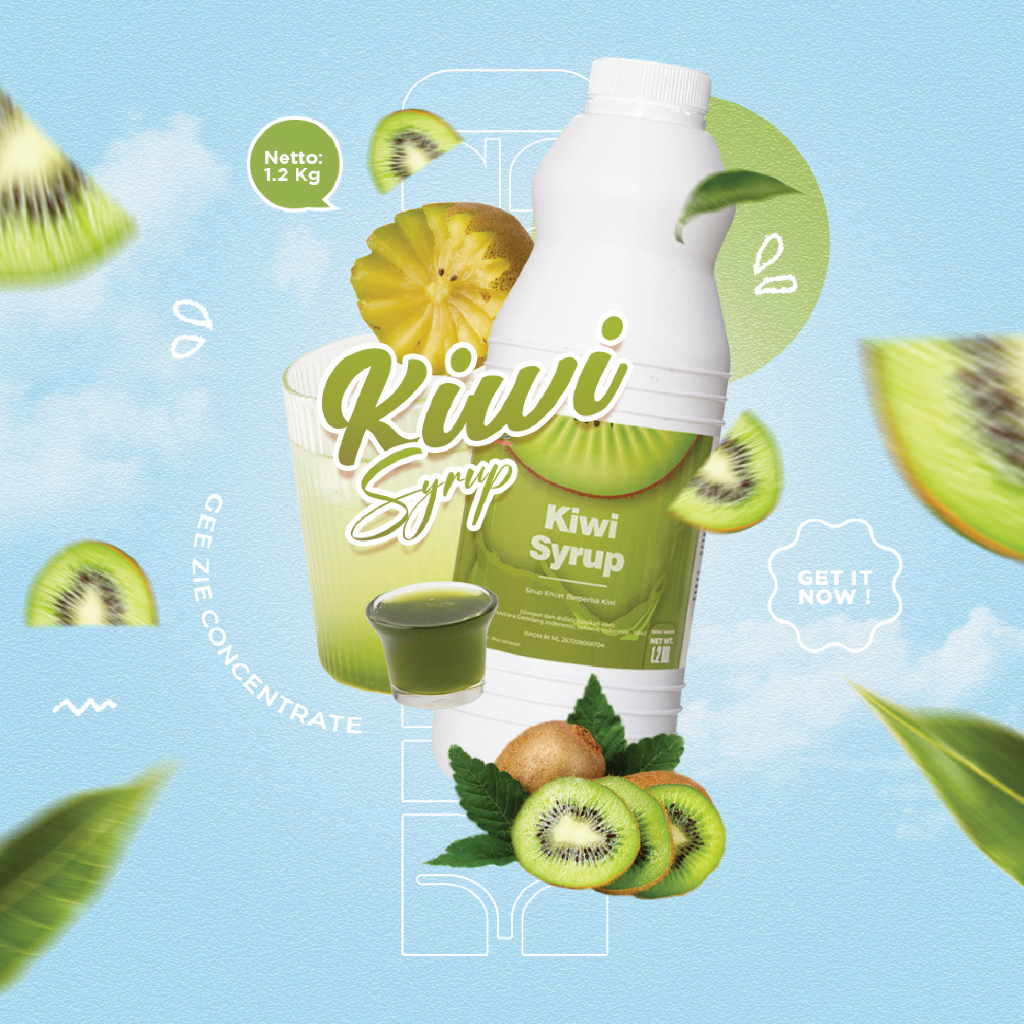 

Sirup Minuman Rasa Kiwi Gee Zie Concentrate 1,2kg