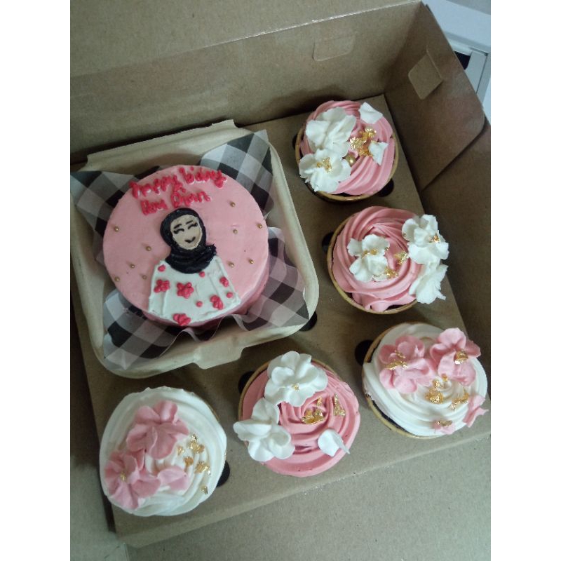 

Ssl09 Korean Cake Set Cupcake isi 2 dan 5 / Bento Cake / Kue Ultah / Kue Ultah Depok / Cup Cake