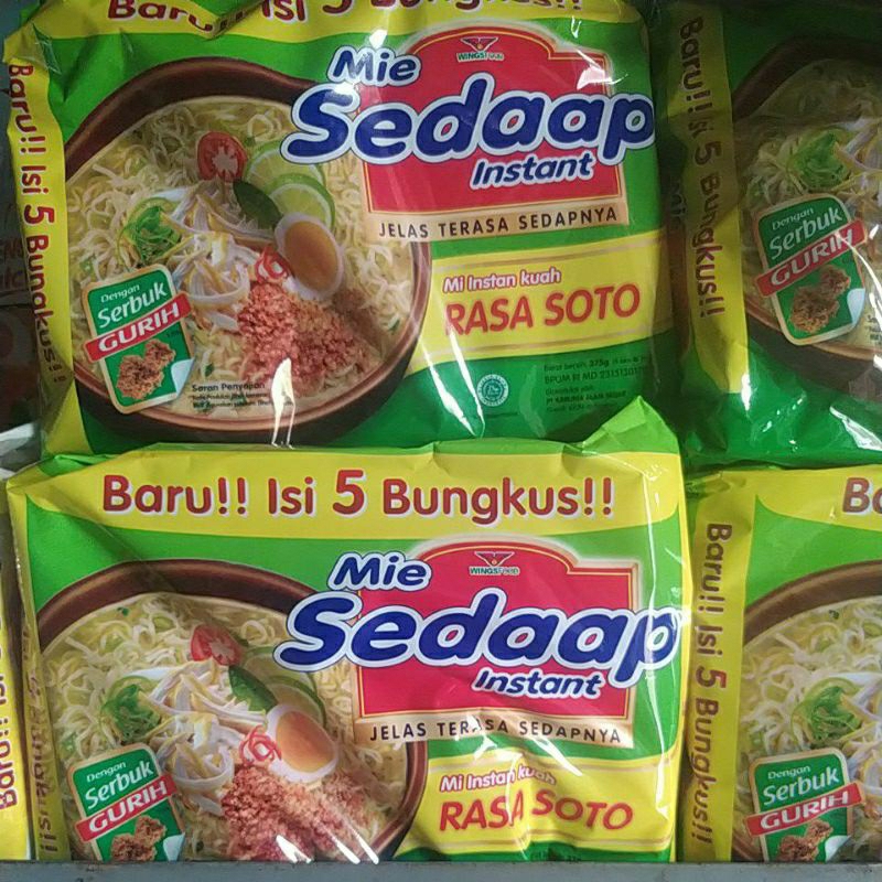 

mie sedaap pack soto isi 5 pcs