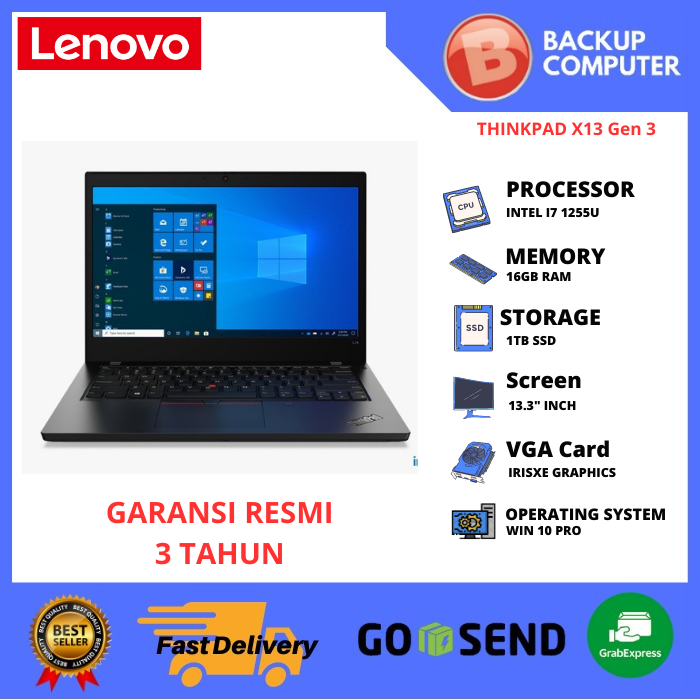 LAPTOP LENOVO THINKPAD X13 Gen 3 21BQS2PQ00 i7-1255U