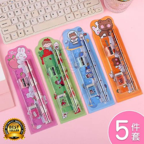 

Set Alat Tulis Sekolah Murah Pensil Set 5in1