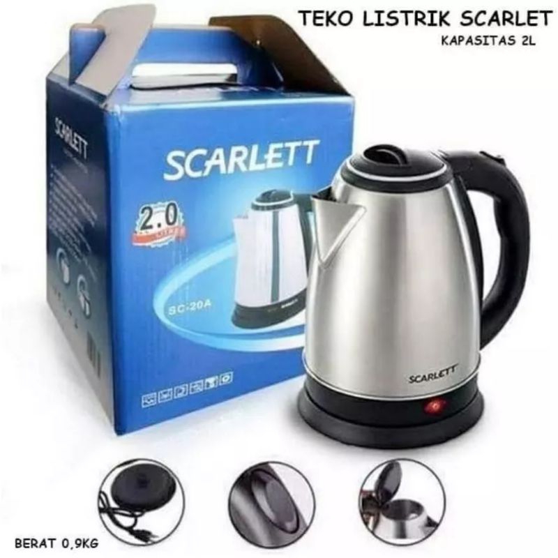 Teko air listrik 2 liter / pemanas air/teko hotel