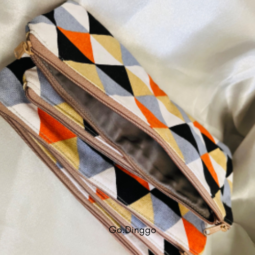

GO.DINGGO-Pouch kanvas geometri ada inner