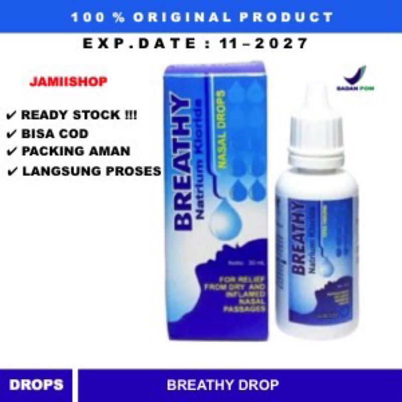 OBAT HIDUNG TERSUMBAT / BREATHY TETES HIDUNG - Breathy Drop Origin untuk Bayi dan Anak-anak.