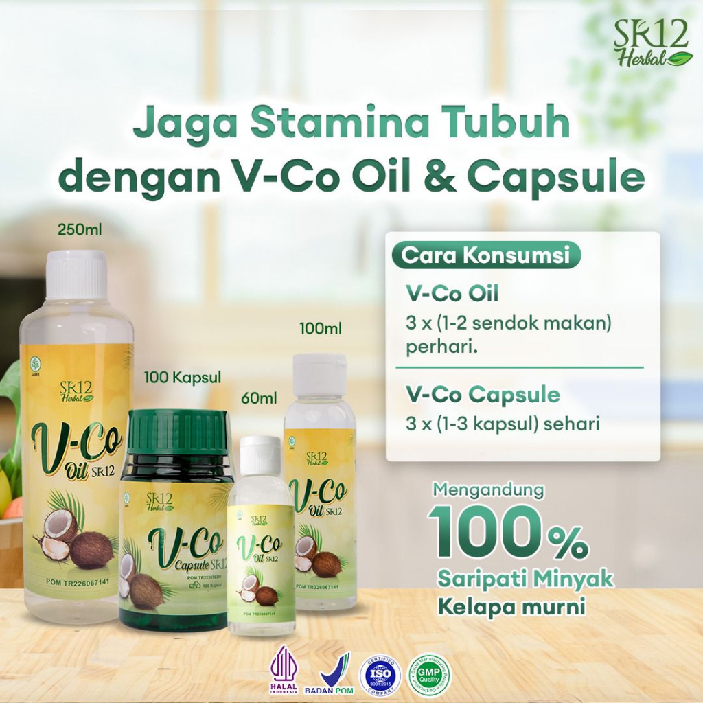 VCO Virgin Coconut Oil 250ml SR12 Minyak Kelapa Murni Premium BPOM