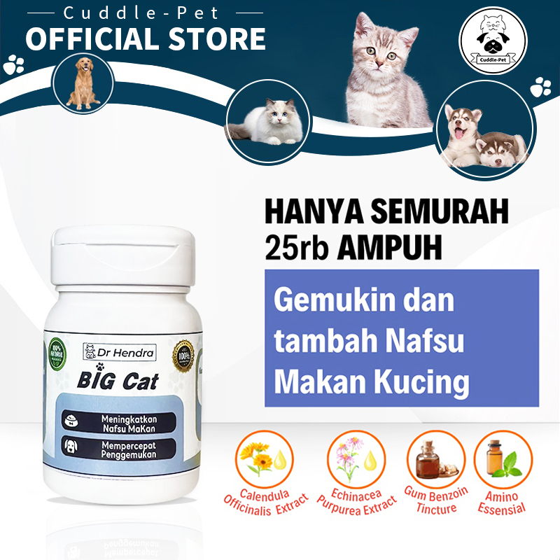 Gaya baru Vitamin Kucing BIG CAT Penambah Nafsu Makan Kucing Obat Nafsu Makan Kucing Obat Penggemuk 