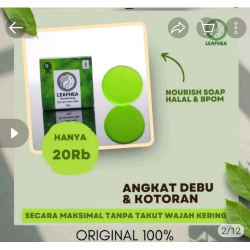 Sabun leafea berlogo original dari member resmi