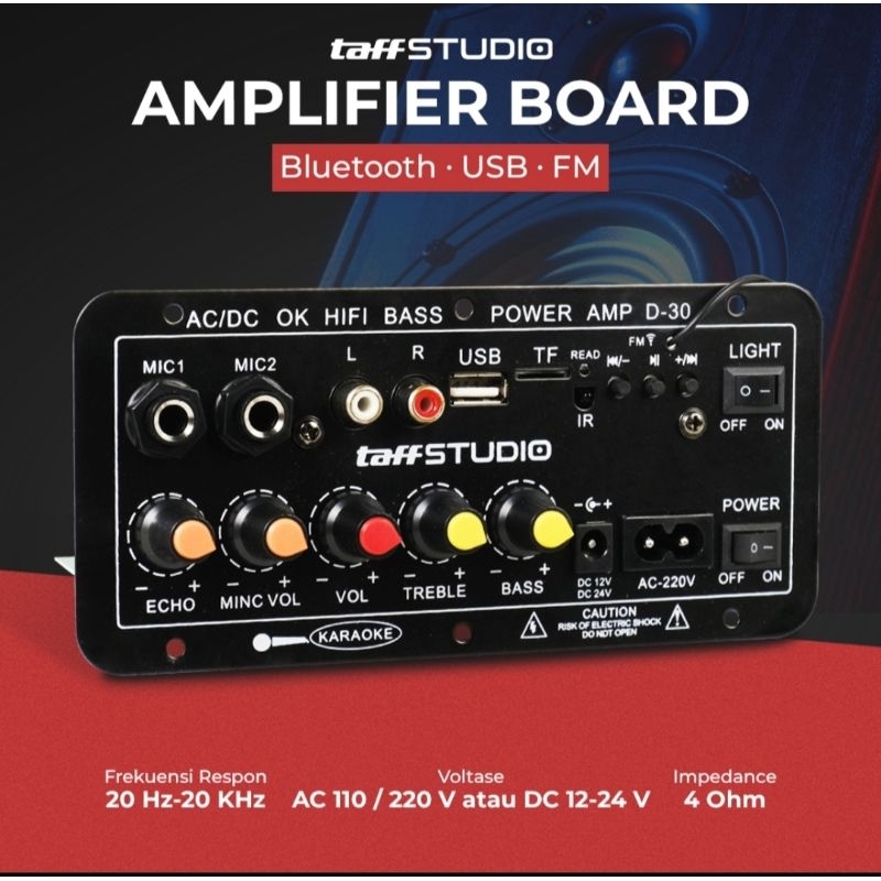 Amplifier Board Audio Bluetooth USB FM RADIO KARAOKE