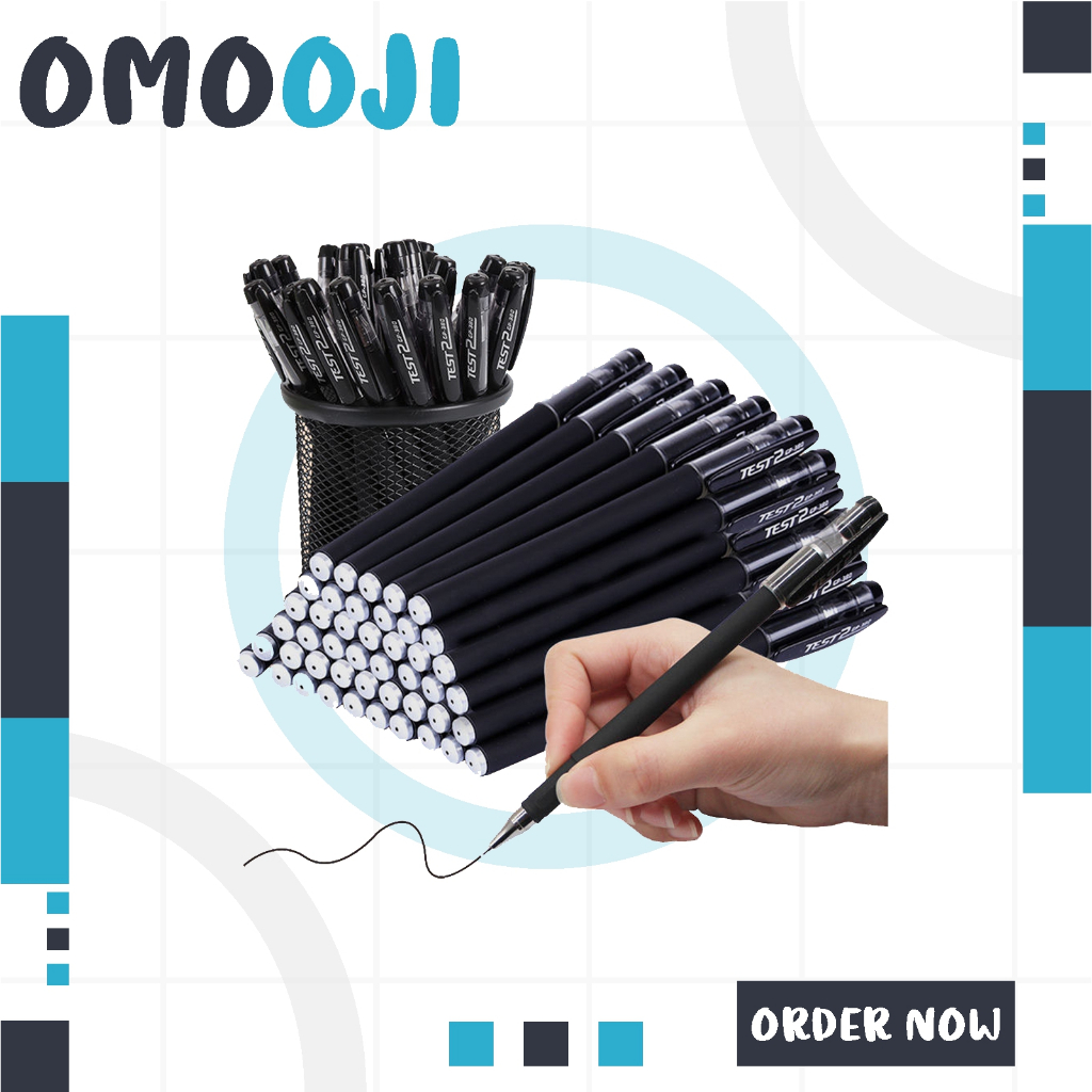 

Omooji - Pena Polos Gel Hitam Pulpen Sekolah Kantor Import S082