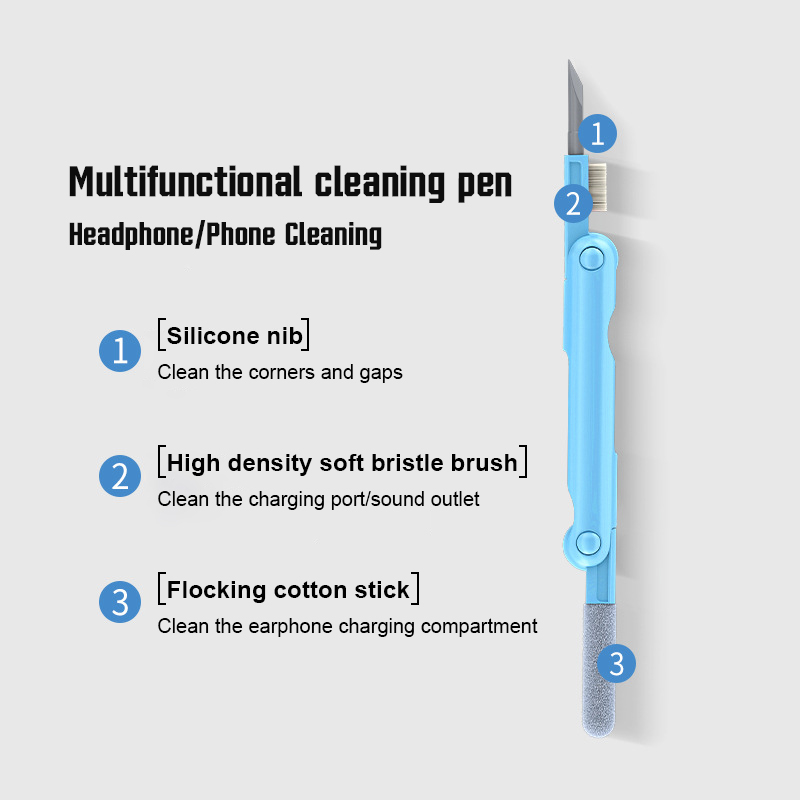 Jovitech 7 in 1 Alat Pembersih Multifungsi Sikat Pembersih Keyboard Komputer Pembersih Layar Ponsel Pena Pembersih Headphone - CT01-2